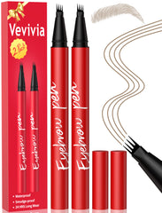 Lápiz de cejas Vevivia Beauty 4 puntas tono rubio para acabado natural