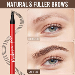 Definición precisa de cejas con trazos de pelo de Vevivia Beauty