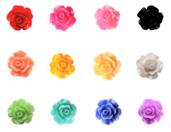VictorieLei rosas resina 3D para uñas, adhesión fácil gracias a la base plana.