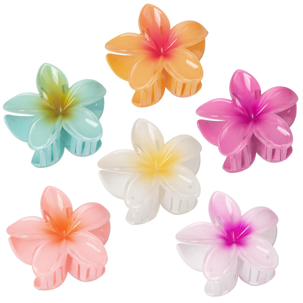 Vigorpace clip de pelo flor hibisco rosa, sujeción diaria para peinados