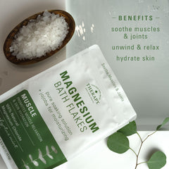 Village Naturals Therapy Muscle Magnesium Bath Flakes relajacion corporal tras un dia agotador