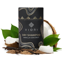 Polvo champú seco Viori vainilla coco absorbe grasa y aporta volumen
