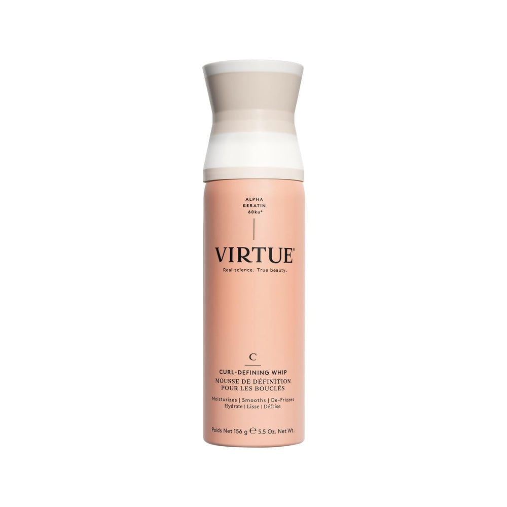 Virtue Curl Defining Whip: envase y aplicación para rizos definidos.