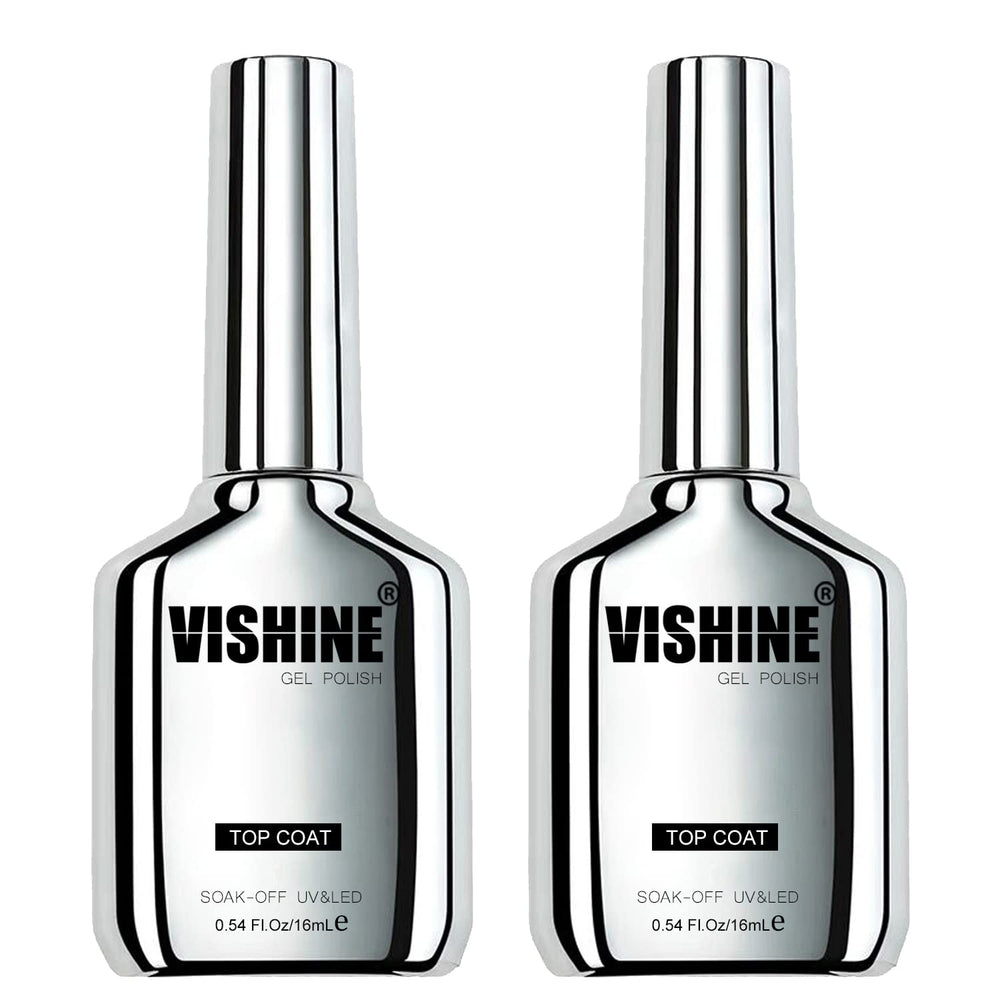 Vishine envase de capa superior con brillo intenso para uñas de gel.