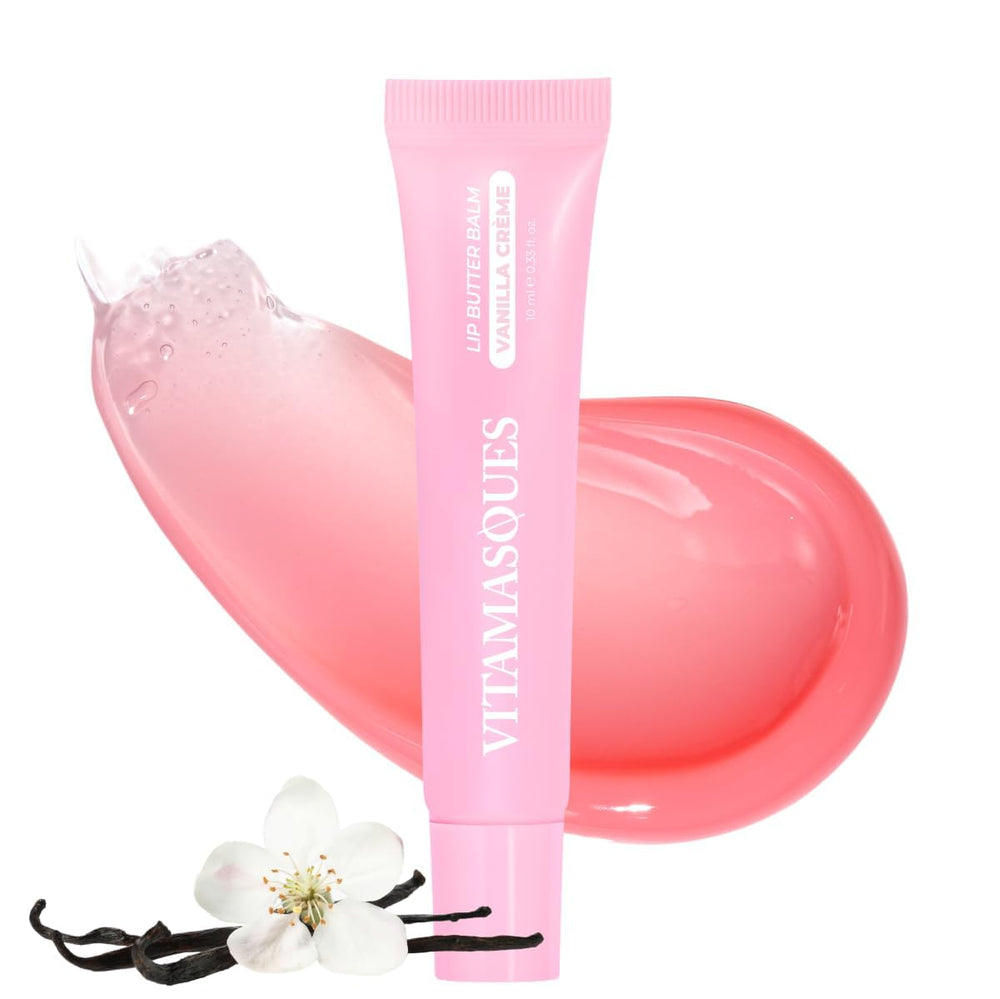 Vitamasques bálsamo labial Vanilla Creme en envase, hidratación profunda para labios secos.