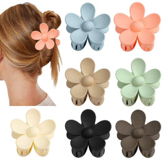Pinza floral de Vivinin rosa con agarre estable para peinados diarios.