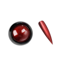 Vonrui polvo rojo cromo brillo metálico para un acabado llamativo en uñas.