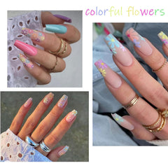 Pegatinas de uñas VOTACOS Daisy con diseño floral para un resultado rápido