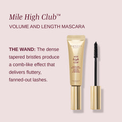 Wander Beauty Mile High Club Mascara - pigmento negro intenso para color profundo.