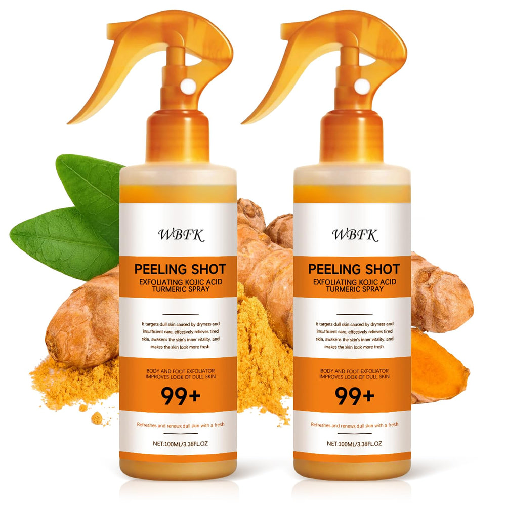 WBFK spray exfoliante de cúrcuma para el cuerpo: exfoliación suave