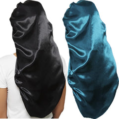 Gorro satinado Wbfwbb negro para dormir protege el cabello