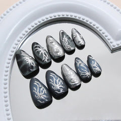 Diseño 3D Y2K irregular en uñas WBRRFJJ para un estilo único