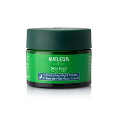 Weleda Skin Food crema nocturna, textura rica, hidratación profunda para la piel.