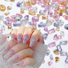 WENEWFINE piedras cristal zircon uñas 3D para diseños creativos.