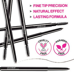 wet n wild Ultimate Brow Micro Eyebrow Pencil: delineado preciso en marrón oscuro para cejas definidas.