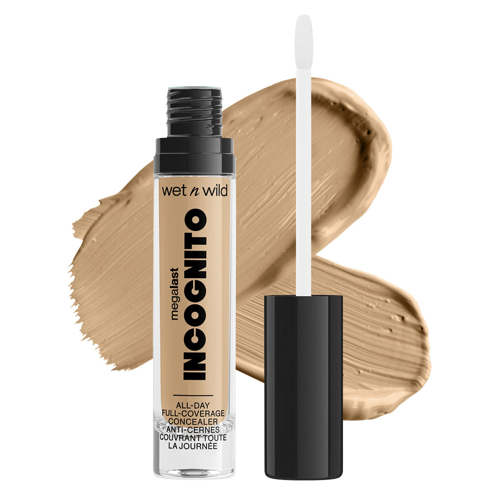 wet n wild incognito concealer ofrece aplicación precisa para cobertura diaria duradera.
