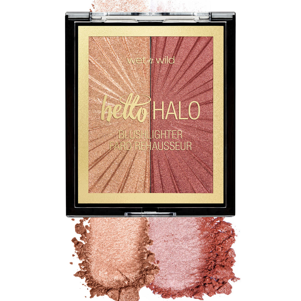 Wet n Wild MegaGlo Blushlighter, tono rosado-dorado, realza pómulos con brillo suave