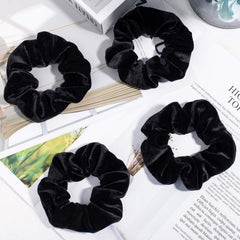 Whaline coleteros terciopelo negro para maquillaje sin tirar del cabello.