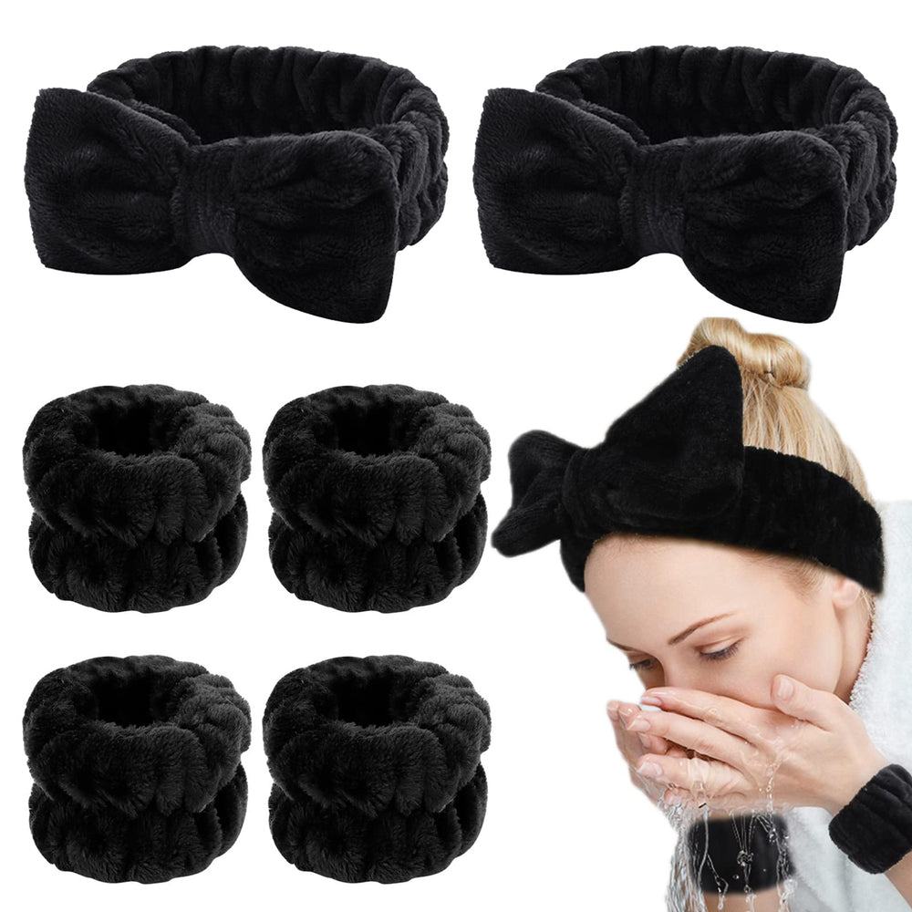 WHAVEL diadema de spa con lazo mantiene el cabello recogido durante la limpieza facial