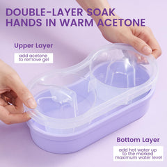 Wilfniee diseño ergonómico para manos cómodas durante el remojo de uñas.