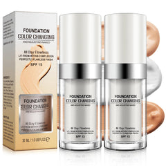 Base WLCTJIAYOU cambia color para igualar el tono de piel de forma natural.