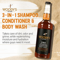 Woodys hidratación con aloe y extractos marinos: cuidado suave para cabello y piel.