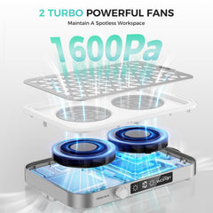 Woput Panel de iluminación LED y mando, ajuste fácil de 10 velocidades.