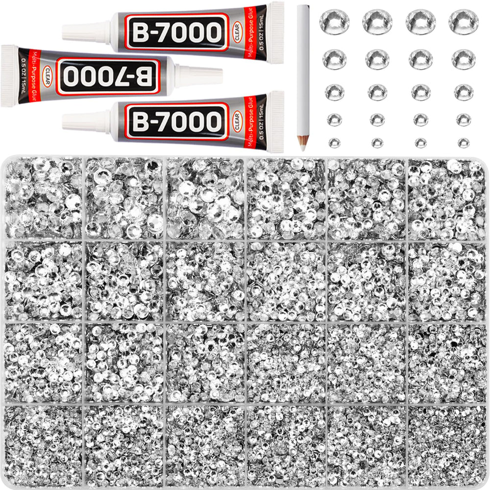 Worthofbest piedras de strass cristalinas plateadas de 32000 piezas para decorar prendas y accesorios.