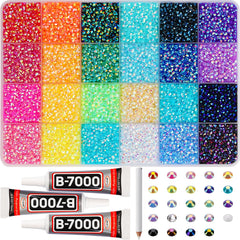 Worthofbest piedras 3 mm arcoíris SS10, brillo intenso para manualidades y decoración.