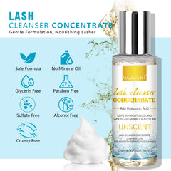 WOZUTUNT Lash Shampoo Concentrate bolsas de cuidado para almacenamiento diario de pestañas.
