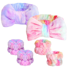 WSYUB diadema spa tie-dye violeta, cómodo para maquillaje diario.