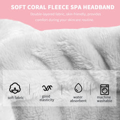 WSYUB Spa Headband con lazo negro, diseño cómodo y ajustable para adultos y niños.