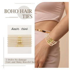 WY LIGHTING LEVEL accesorios cabello boho dorados, acabado brillante para looks diarios.