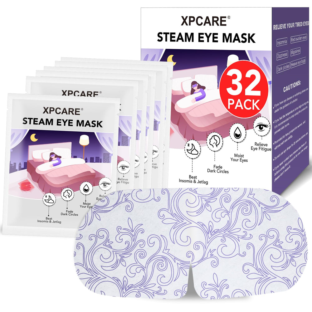 XPCARE mascarilla ocular de vapor sin aroma lista para usar y relajar ojos cansados.