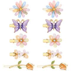 Pinza decorativa XunYee con cristal flor para realzar peinados en bodas y eventos.