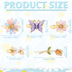Pinza floral XunYee en tonos coloridos para completar atuendos elegantes.