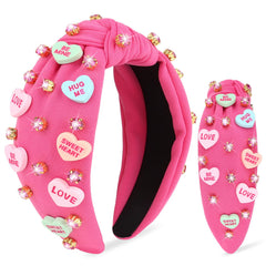 Diadema YARIEW con corazón y cristales rosa para looks románticos.