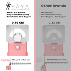YAYA NAILS cortauñas acrílicos con imanes, guía de longitud estable para cortes consistentes