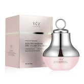 Ycz Crema de Ojos con Masaje Eléctrico, botella visible, hidratación suave para ojeras