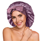 YFONG bonete seda morera 22m, doble-capa-frente protege el cabello durante la noche.