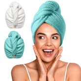 Toalla microfibra YFONG, dos piezas, ayuda a secar el cabello más rápido