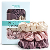 Gomas de seda YFONG rosa, deslizamiento suave para evitar tirones.