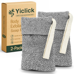 Bolsa de jabón Yiclick con malla exfoliante para ducha, limpieza suave.