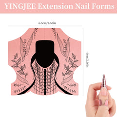 Formas de uñas YingJEE con guía numérica, apoyo exacto para extensión.