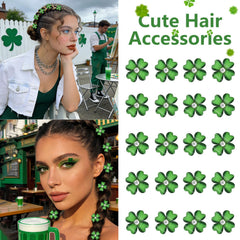 Accesorio de pelo YISSION trébol verde para Día de San Patricio.