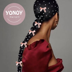 YONOY mini lazo amarillo clip: añade toque alegre al peinado.