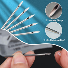 Aguja Yugui 18G para perforaciones cómodas y rápidas.