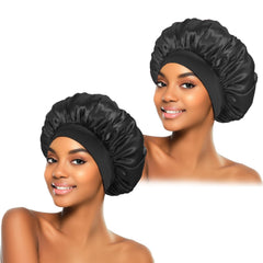 ZHENSILK bonete seda dormir negro protege el cabello durante la noche.