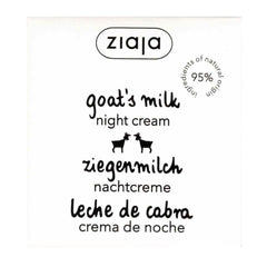 Textura cremosa de Ziaja para cuidado nocturno y revitalización facial.