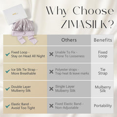 ZIMASILK diseño versátil, sirve como gorro de seda para dormir.